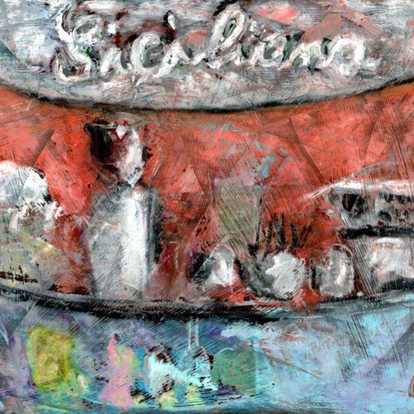Bar Siciliana, Varese 2023/24, Ölpastell 20x30cm