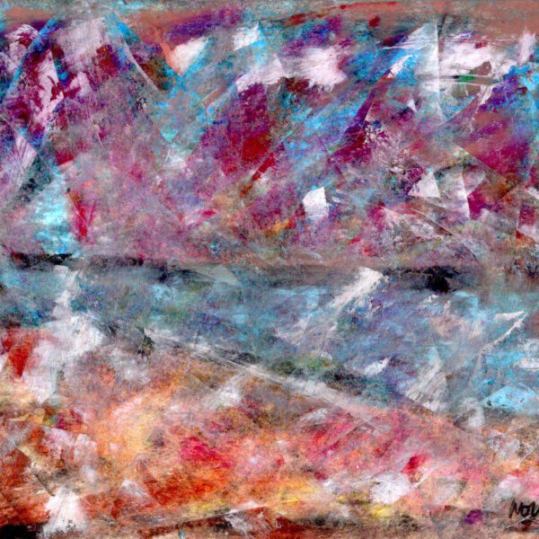 Herbst am See, September 2024, Ölpastell 16x20cm