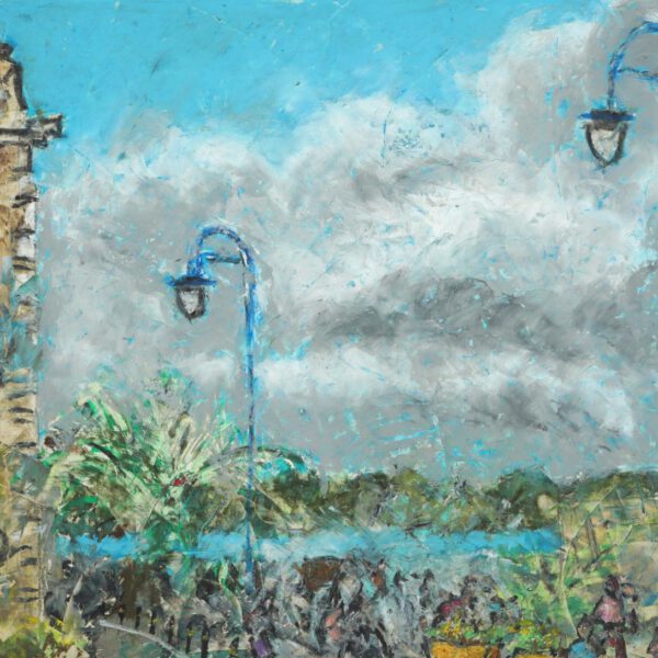 Mondello senza Fontana, September 2024, Ölpastell 30x40cm