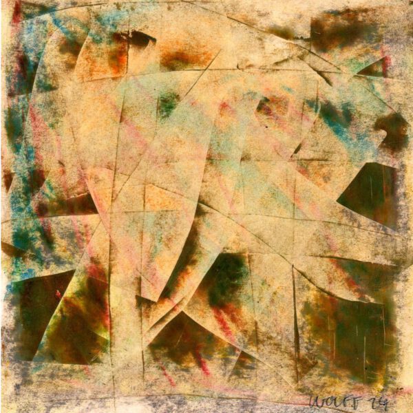 O.T. August 2024, Ölpastell 12x12cm