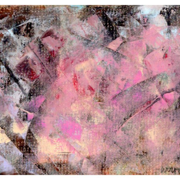 Rosenrot August 2024, Ölpastell 11x15xm