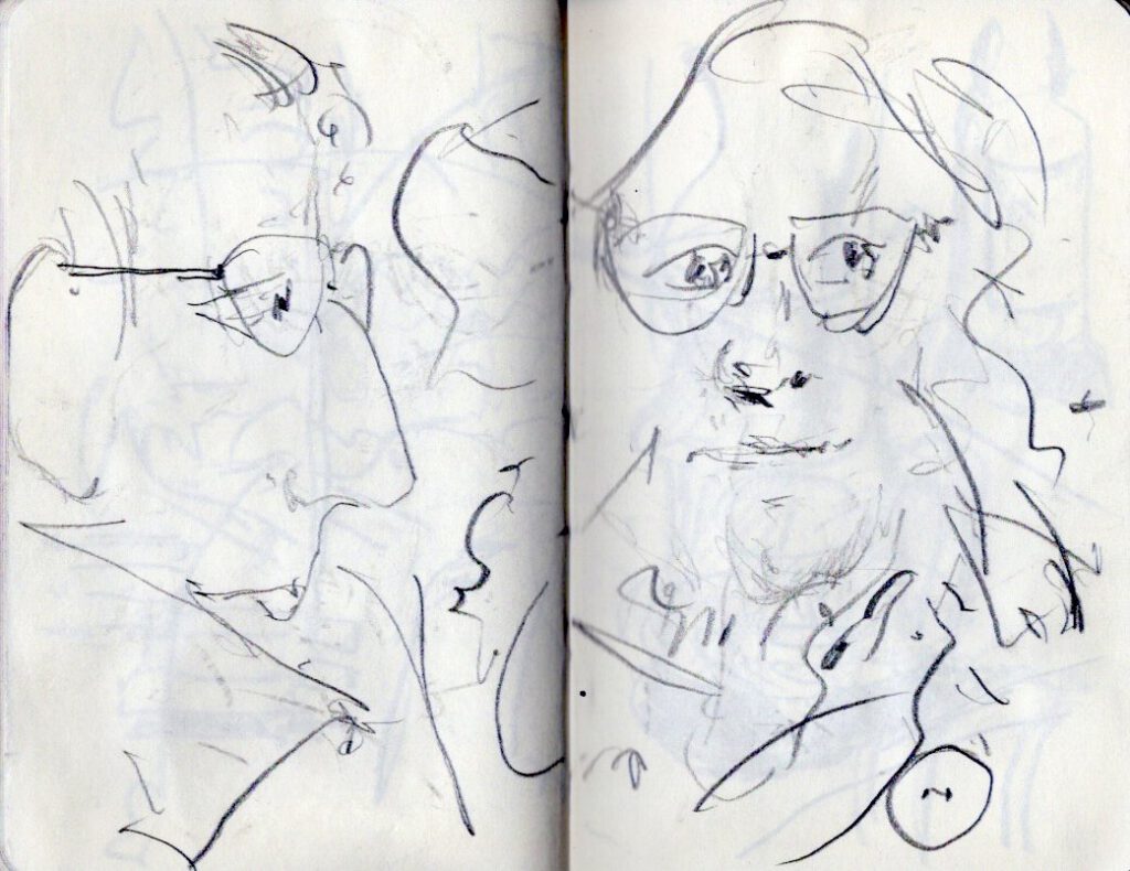 Skizzenbuch Camaret, Karin und Heribert, September 2023