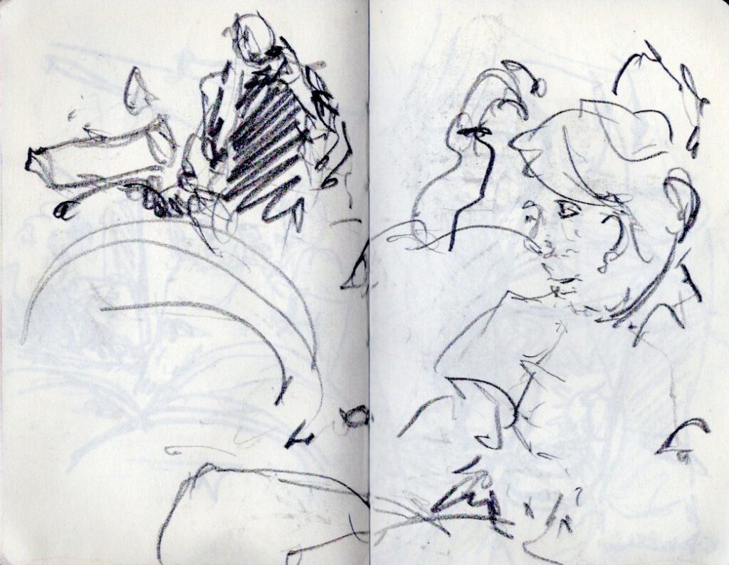 Skizzenbuch Camaret, September 2023, Au Cafe-2