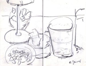Skizzenbuch Ligurien, Apero am 18. Januar 2024