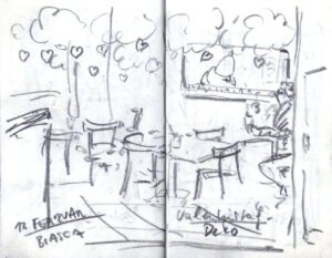 Skizzenbuch Ligurien, Biasca, 11. Februar 2024 (1)