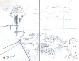 Skizzenbuch Ligurien, Finalborgo, 18. Januar 2024