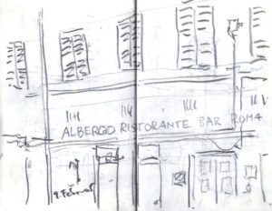 Skizzenbuch Ligurien, Finalborgo am 9. Februar 2024