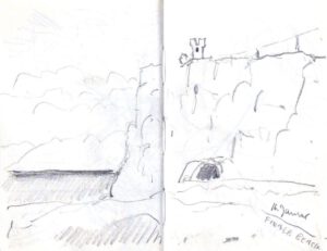 Skizzenbuch Ligurien, Finale Beach, 16. Januar 2024