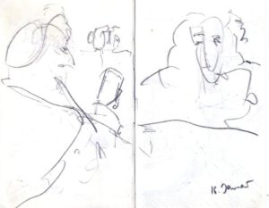 Skizzenbuch Ligurien, Finale Cafe, 16. Januar 2024