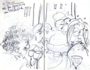 Skizzenbuch Ligurien, Me Gu Finalborgo, 21. Januar 2024