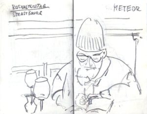 Skizzenbuch Ligurien, Meteor in Strasbourg, 12. Februar 2024