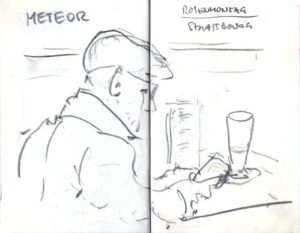 Skizzenbuch Ligurien, Meteor in Strasbourg, Rosenmontag 12. Februar 2024
