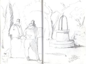 Skizzenbuch Sizilien, Agrigent, Valle dei Templi, 7. Februar 2023