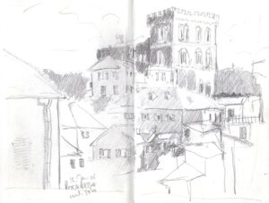 Skizzenbuch Sizilien, Boccadasse nach Foto, 15. Januar 2023