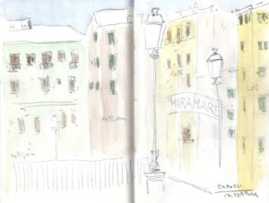 Skizzenbuch Sizilien, Camogli, 17. Februar 2023