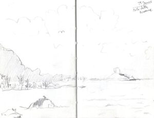 Skizzenbuch Sizilien, Isola delle Femmine, 23. Januar 2023