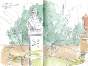 Skizzenbuch Sizilien, Palermo, Botanischer Garten, 4. Februar 2023