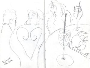 Skizzenbuch Sizilien, Palermo Cafe Luca 2, 31. Januar 2023