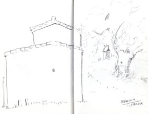 Skizzenbuch Sizilien, Tarquinia 4, 16. Februar 2023