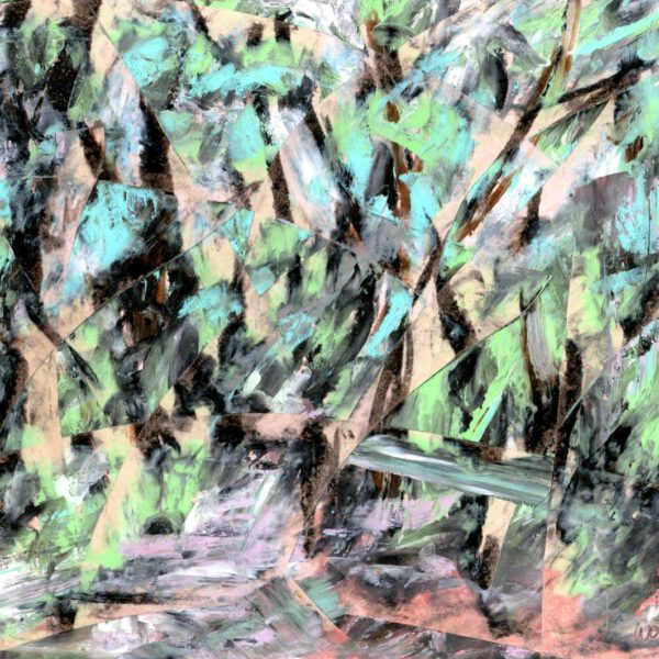 Waldweg 31. August, Ölpastell ca. 18x24cm