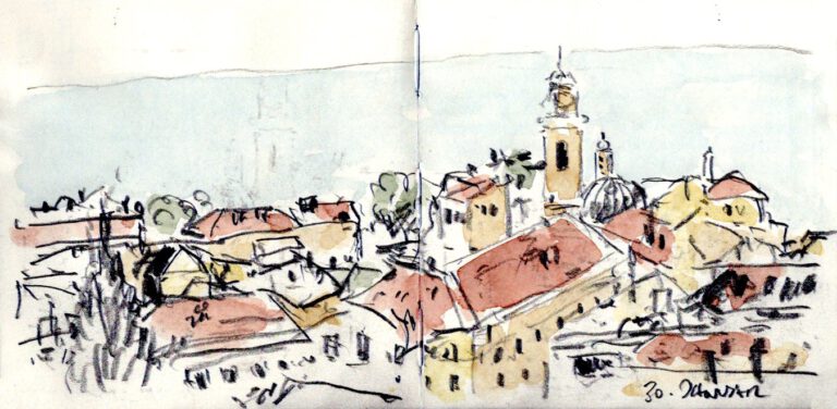 Jojo Wolff: Skizzenbuch Korsika/Nizza 2025, 29. Januar, Ajacco
