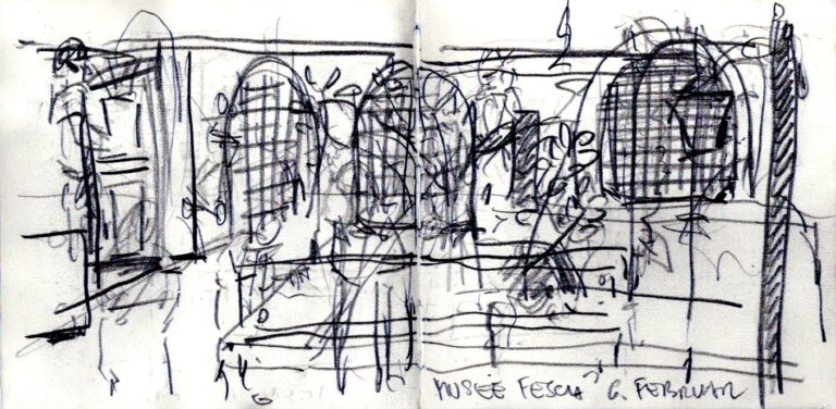 Jojo Wolff: Skizzenbuch Korsika/Nizza 2025, 6. Februar, Ajaccio, Musee Fesch