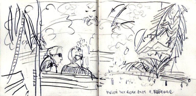 Jojo Wolff: Skizzenbuch Korsika/Nizza 2025, 9. Februar, Nizza, Musee des Beaux Arts