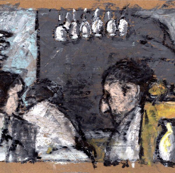 Jojo Wolff 2025: Le Conti, Bastia, Ölpastell 20x30cm