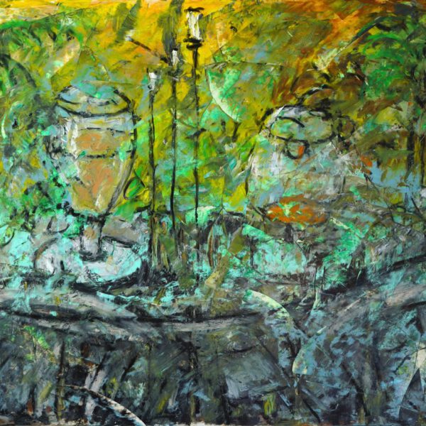 Jojo Wolff 2025:Le Bar du Marche, Ölpastell 30x40cm