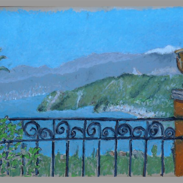 Jojo Wolff 2023: Santa Margherita, Ölpastell 30x40cm