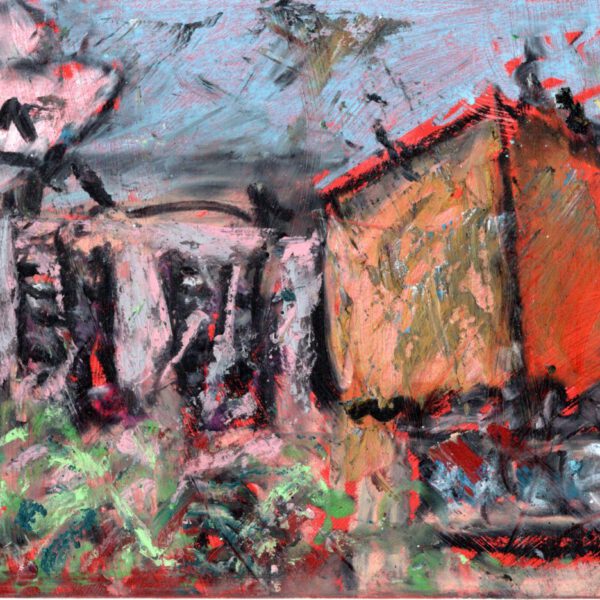 Jojo Wolff 2026: Ajaccio 2. Februar, Ölpastell 12x21cm