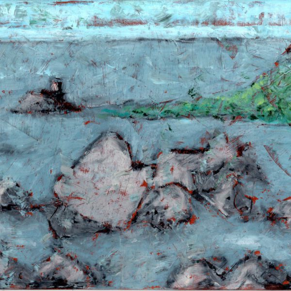 Jojo Wolff 2026: Plage d'Argent, Ölpastell 18x28cm